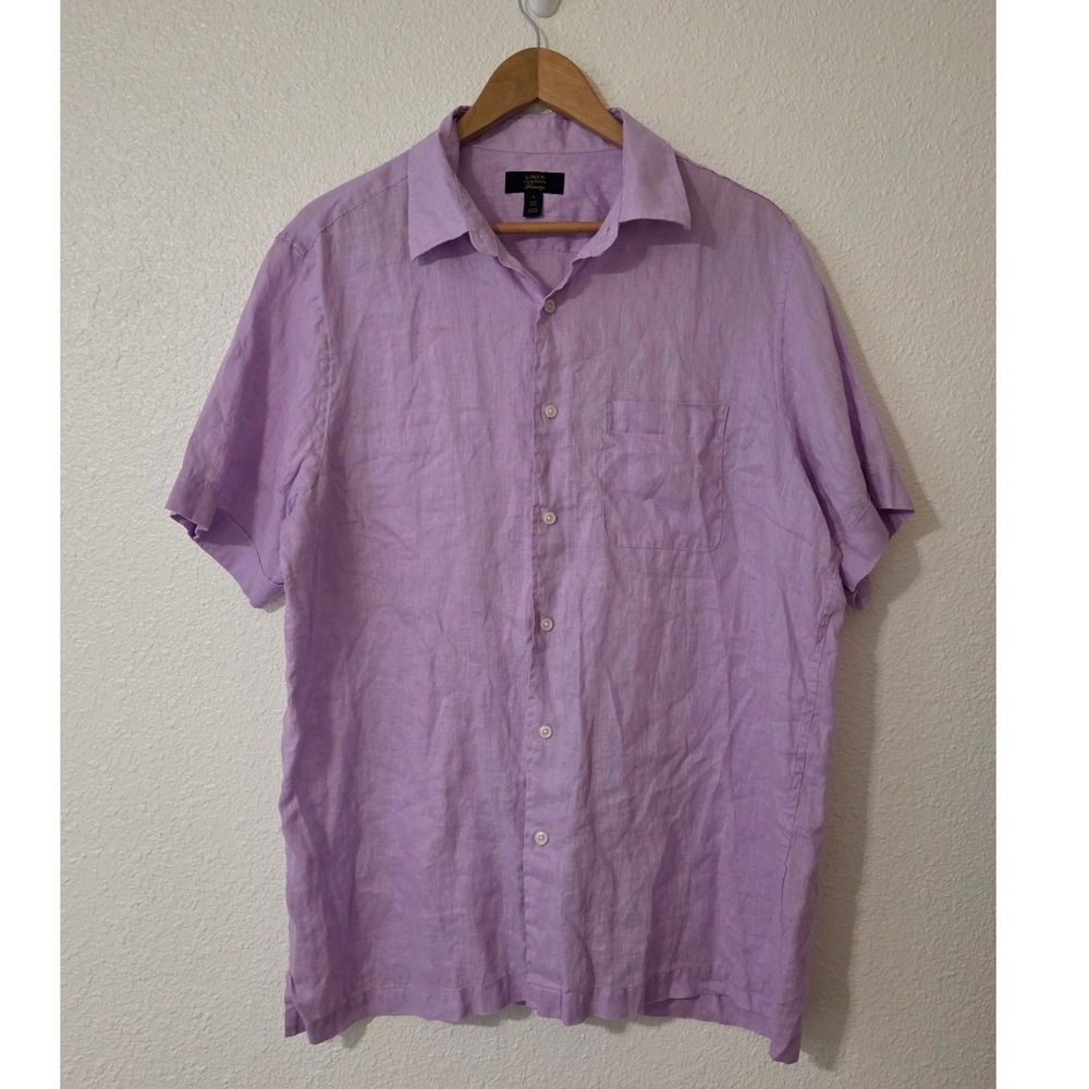Club Room Luxury 100% Linen‎ Shirt Lavender Men's L